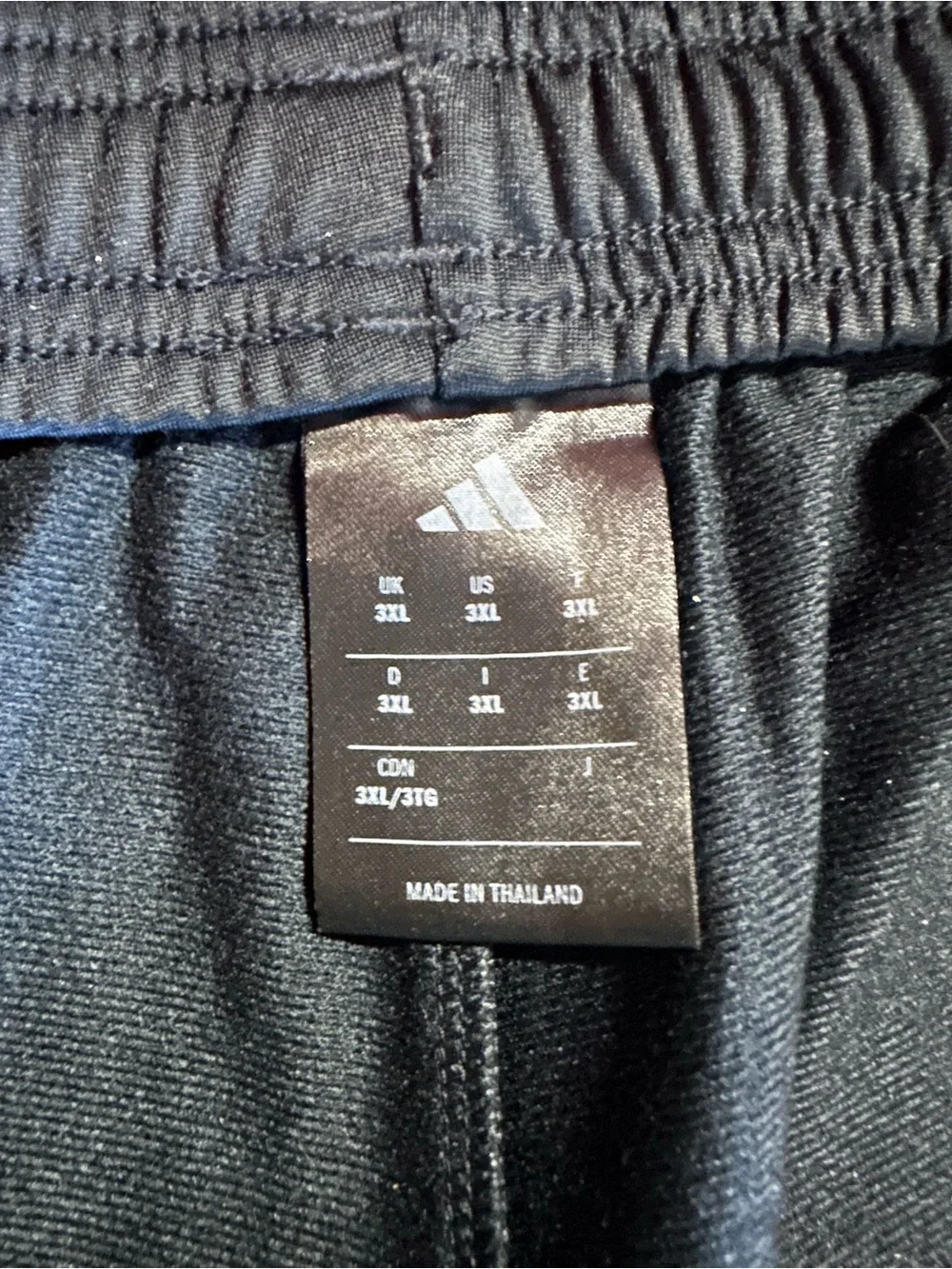 Adidas 3-Stripes Tricot Track Pants Black 3XL Tapered Joggers JI8810